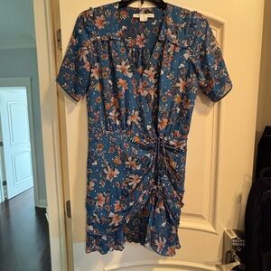 Mossimo Supply Co. Blue Floral Midi Dress